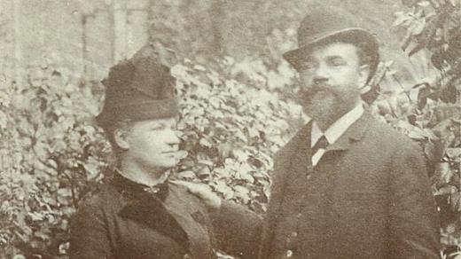 Antonín Dvořák s chotí Annou