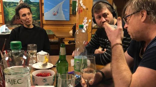 Magdalena Halamová s Davidem Hamrem a Petrem Urbanem