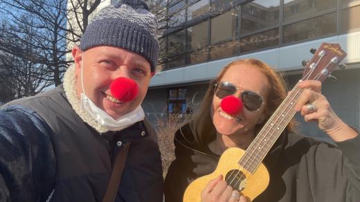 Tomáš Černý a Lucie Výborná jako zdravotní klauni