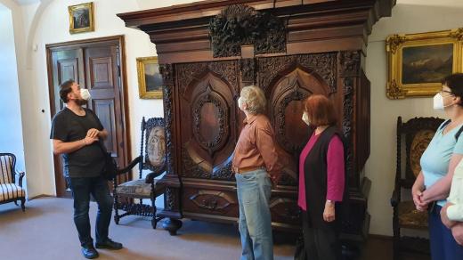 Zámek Vizovice, interiér, první prohlídky po koronavirové pauze