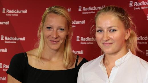 Michala Kvapilová a Michaela Kubíčková, beachvolejbalistky