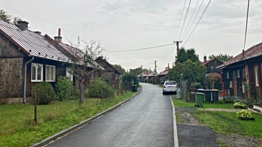 Finské domky hornické kolonie v Horní Suché