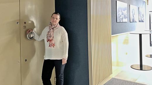 Barbora Vlčková, v předsálí Studia 1