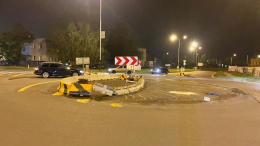 Kruhový objezd v ulicích Tovární, Generála Štefánika a Durychova v Přerově