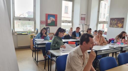 Výuka čestiny ukrajinských uprchlíků v Jihlavě