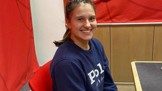 Sportovní gymnastka Aneta Holasová ve studiu Radiožurnálu Sport