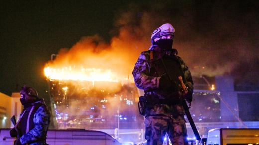 Teroristi a střelba v koncertní hale na předměstí Moskvy v Krasnogorsku