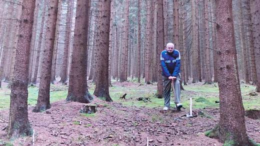Mojmír Režný na místě zaniklé obce Blažkov