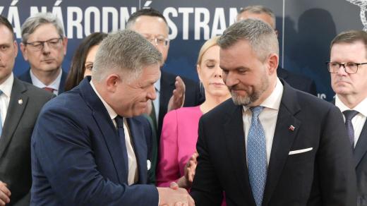 Slovenský premiér Robert Fico a prezident Peter Pellegrini