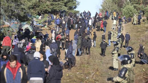 Migranti na polsko-běloruské hranici
