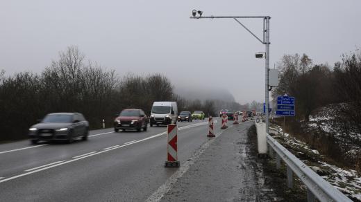 Kamery pro úsekové měření na vytíženém tahu u Kuřimi
