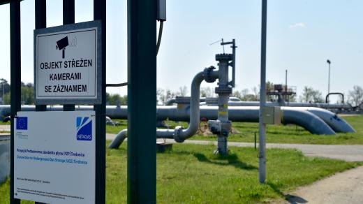 Kompresní stanice plynu v Břeclavi, přepravní soustava NET4GAS
