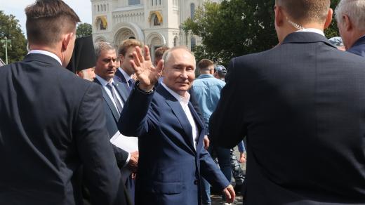 Ruský prezident Vladimir Putin v Petrohradě