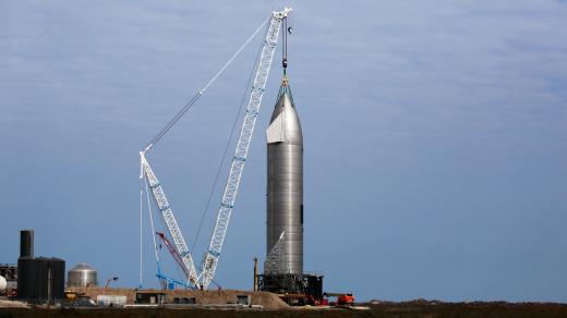Odpalovací rampy pro vesmírné rakety společnosti SpaceX v Texasu, USA