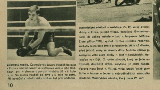 Výstřižek z rozhlasového týdeníku č. 37, roč. 1935