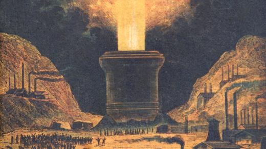 Německá obálka románu Jules Verne: Ze Země na Měsíc