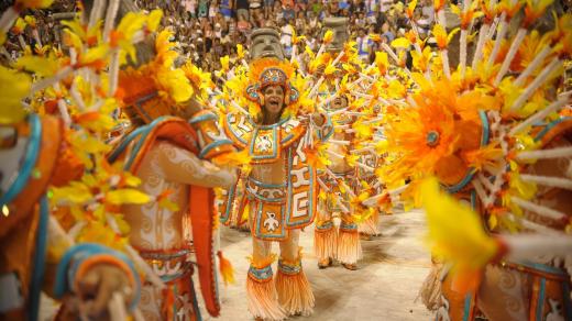 Karneval v brazilském Rio de Janeiru