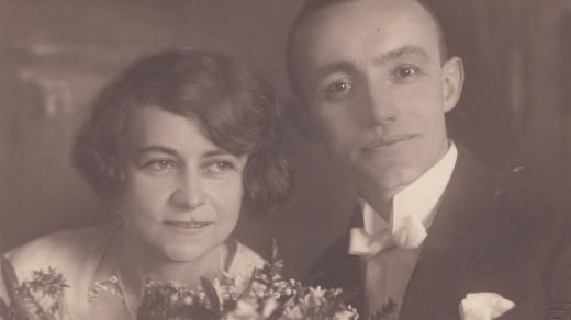 Svatební foto - Johann Husch a Hedvika, rozená Weissová