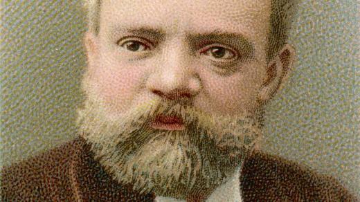 Portrét Antonína Dvořáka na krabičce amerických cigaret