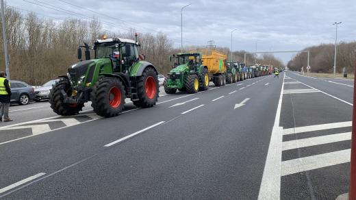 Přípravy na protest na hraničním přechodu Hodonín/Holíč
