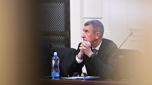 Andrej Babiš 14. února u soudu v kauze Čapí hnízdo