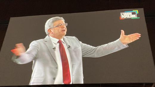 Jean-Luc Mélenchon na mítinku ve francouzském městě Lille