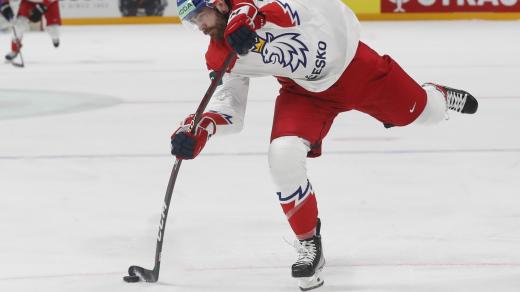 Martin Kaut během zápasu české reprezentace proti Kanadě