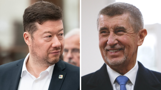 Šéfové opozičních stran Tomio Okamura a Andrej Babiš