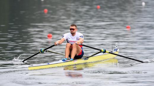 Skifař Ondřej Synek na mistrovství světa v Ottensheimu