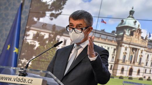 Premiér Andrej Babiš na středeční tiskové konferenci