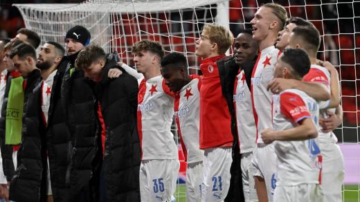 Fotbalisté Slavie Praha po domácím vítězství nad Fenerbahce