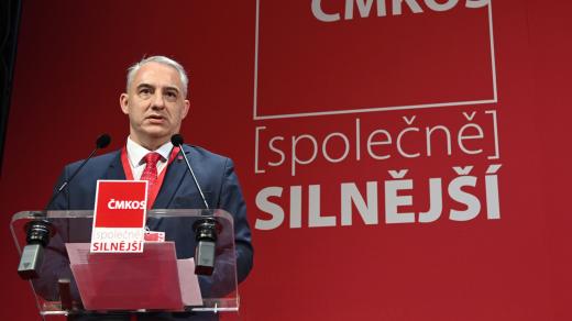 Staronový předseda Českomoravské konfederace odborových svazů (ČMKOS) Josef Středula