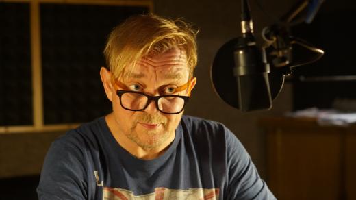 Petr Čtvrtníček při namlouvání audioknihy Český ráj.