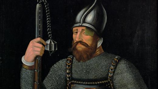 Jan Žižka na německé malbě z 15. století