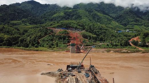 Stavby na řece Mekong (ilustrační snímek).