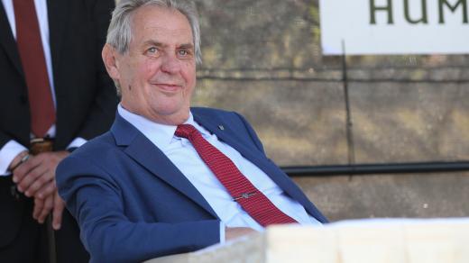 Prezident Miloš Zeman během červencové návštěvy Vysočiny