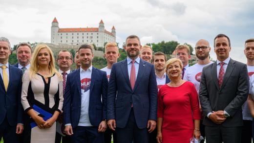 Peter Pellegrini a spoluzakladatelé strany Hlas