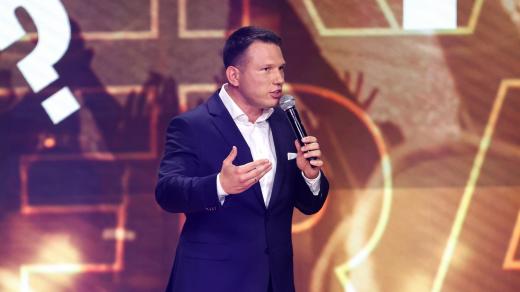 Lídr strany Konfederace Slawomir Mentzen na sjezdu strany v Katovicích