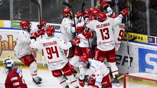 Hokejisté Třince slaví postup do finále play off extraligy