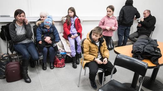 Uprchlíci z Ukrajiny na Hl. nádraží Ostrava