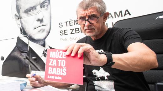Předvolební mítink Andreje Babiše v Čelákovicích.