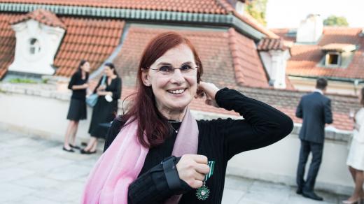 Překladatelka Anna Kareninová převzala Řád umění a literatury z rukou francouzského velvyslance Alexise Dutertra.