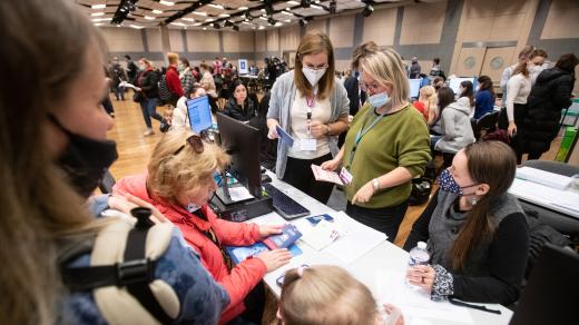 Ukrajinští uprchlíci v KACPU, Praha.