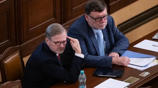 Petr Fiala a Zbyněk Stanjura v Poslanecké sněmovně