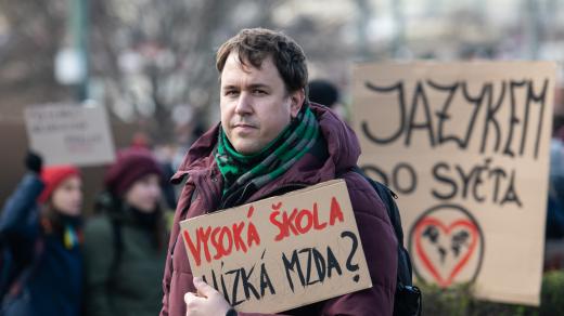 Protestní akce Hodina pravdy, akademičtí pracovníci a studenti upozorňují na špatné platové podmínky ve vysokém školství