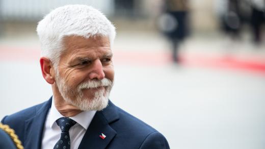 Petr Pavel při slavnostním uvítání u příležitosti setkání prezidentů V4