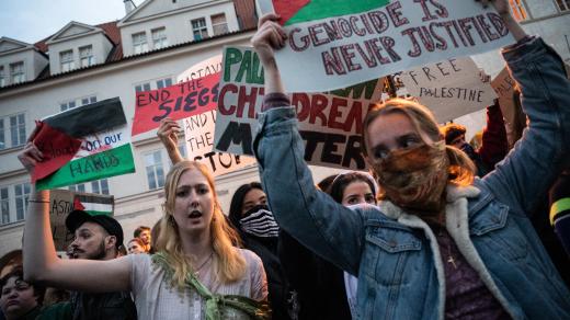 Demonstrace na podporu Palestiny
