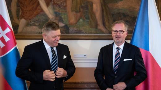 Robert Fico a Petr Fiala v roce 2023