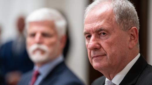 Petr Pavel a Josef Baxa na tiskové konferenci po setkání na Ústavním soudu