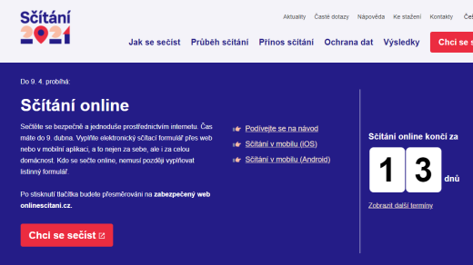 Elektronické sčítání lidu.